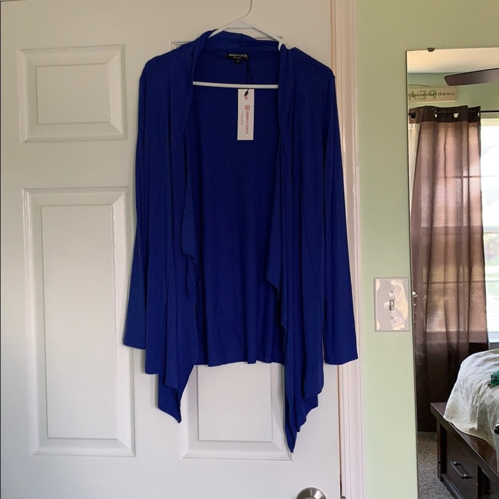 Blue cardigan